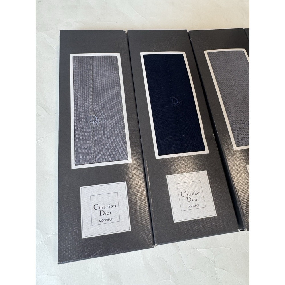 Christian Dior Monsieur Men's Dress Socks 5 Pairs New In Box - Picture 6 of 6